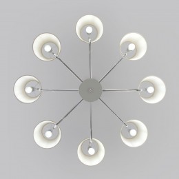 Подвесная люстра с тканевыми абажурами 60155/8 хром Eurosvet