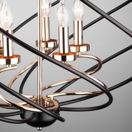 Подвесная люстра в стиле лофт 60105/5 черный Eurosvet