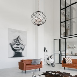 Подвесная люстра в стиле лофт 60105/5 черный Eurosvet