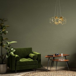 Подвесная светодиодная люстра 90369/5 медь Eurosvet