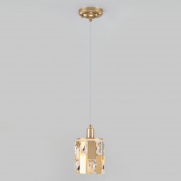 Подвесной светильник с хрусталем 50101/1 перламутровое золото Eurosvet