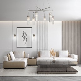 Подвесной светильник с хрусталем 60163/6 никель Eurosvet