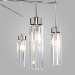 Подвесной светильник с хрусталем 60163/6 никель Eurosvet