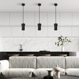 Подвесной светильник с металлическим плафоном 50264/1 черный Eurosvet