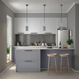 Подвесной светильник с металлическим плафоном 50264/1 серый Eurosvet