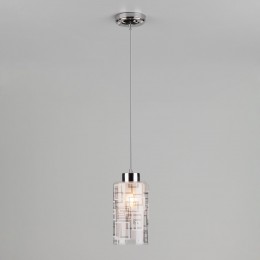 Подвесной светильник со стеклянным плафоном 50002/1 хром Eurosvet