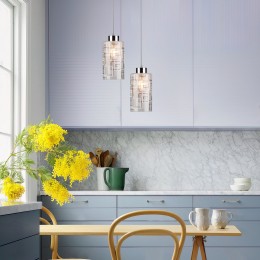 Подвесной светильник со стеклянным плафоном 50002/1 хром Eurosvet