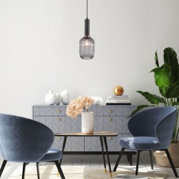 Подвесной светильник со стеклянным плафоном 50181/1 дымчатый Eurosvet