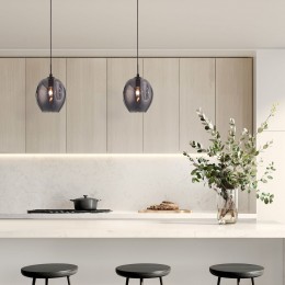 Подвесной светильник со стеклянным плафоном 50195/1 черный жемчуг Eurosvet