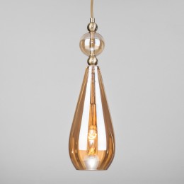 Подвесной светильник со стеклянным плафоном 50202/1 янтарный Eurosvet