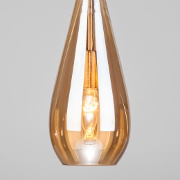 Подвесной светильник со стеклянным плафоном 50202/1 янтарный Eurosvet