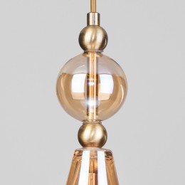 Подвесной светильник со стеклянным плафоном 50202/1 янтарный Eurosvet