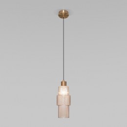 Подвесной светильник со стеклянным плафоном 50209/1 бронза Eurosvet