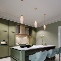 Подвесной светильник со стеклянным плафоном 50209/1 бронза Eurosvet