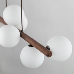 Подвесной светильник со стеклянными плафонами 10273 Estera Wood TK Lighting