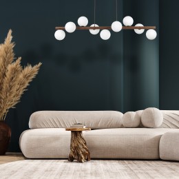 Подвесной светильник со стеклянными плафонами 10273 Estera Wood TK Lighting