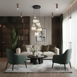 Подвесной светильник со стеклянными плафонами 11043 Sophia Cognac TK Lighting