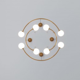 Подвесной светильник со стеклянными плафонами 359/8 латунь Bogate's