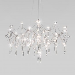 Подвесной светодиодный светильник с хрусталем и регулировкой цветовой температуры 443/1 хром Bogate's