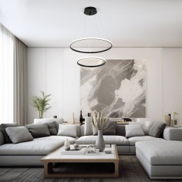 Подвесной светодиодный светильник с регулировкой цветовой температуры и яркости 90264/2 черный Eurosvet