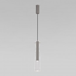 Подвесной светодиодный светильник со стеклянным плафоном 50253/1 LED графит Eurosvet