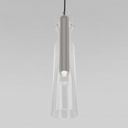 Подвесной светодиодный светильник со стеклянным плафоном 50253/1 LED графит Eurosvet