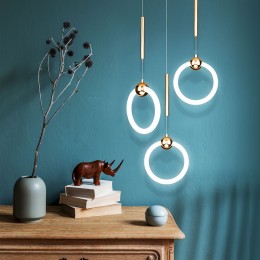 Подвесной светодиодный светильник в стиле минимализм 90165/1 золото Eurosvet