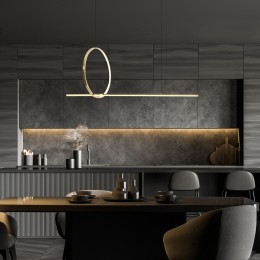 Подвесной светодиодный светильник в стиле минимализм 90266/1 золото Eurosvet