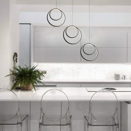 Подвесной светодиодный светильник в стиле минимализм 90308/3 черный Eurosvet