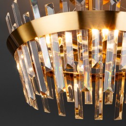 Потолочная люстра с хрусталем 10111/5 золотая бронза Eurosvet