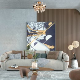 Потолочная люстра с хрусталем 10111/5 золотая бронза Eurosvet