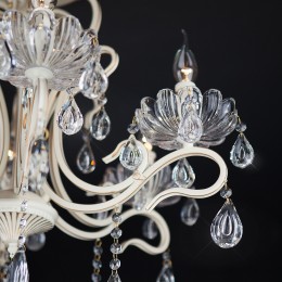 Потолочная люстра с хрусталем 12205/6 белый Eurosvet