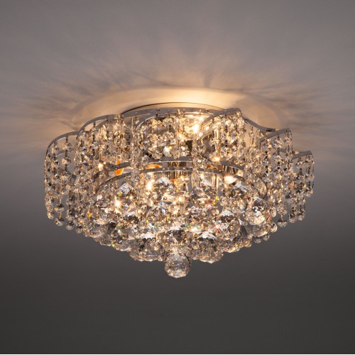 Хрустальная потолочная люстра 16017/6 хром Eurosvet