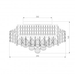 Хрустальная потолочная люстра 16017/6 хром Eurosvet