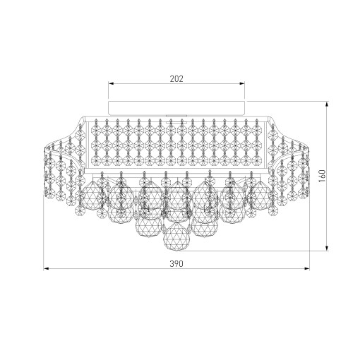 Хрустальная потолочная люстра 16017/6 хром Eurosvet