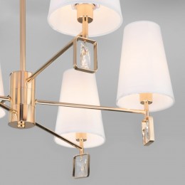 Потолочная люстра с тканевыми абажурами 60137/6 золото Eurosvet