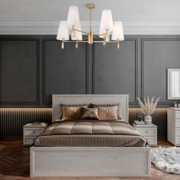 Потолочная люстра с тканевыми абажурами 60137/6 золото Eurosvet