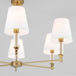 Потолочная люстра с тканевыми абажурами 60145/6 латунь Eurosvet