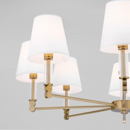 Потолочная люстра с тканевыми абажурами 60145/8 латунь Eurosvet