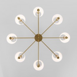 Потолочная люстра с тканевыми абажурами 60145/8 латунь Eurosvet