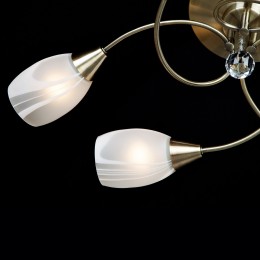 Потолочная люстра со стеклянными плафонами 2275/6 античная бронза Eurosvet