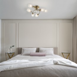 Потолочная люстра со стеклянными плафонами 2275/6 античная бронза Eurosvet