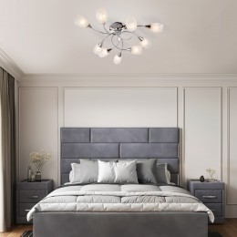 Потолочная люстра со стеклянными плафонами 2275/9 хром Eurosvet