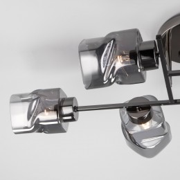 Потолочная люстра со стеклянными плафонами 30165/6 черный жемчуг Eurosvet