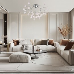 Потолочная люстра со стеклянными плафонами 548 серебро Bogate's