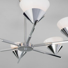 Потолочная люстра со стеклянными плафонами 70138/6 хром Eurosvet