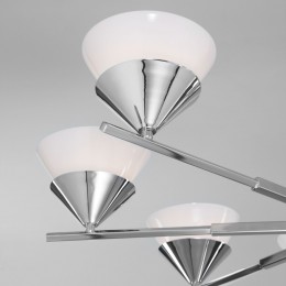 Потолочная люстра со стеклянными плафонами 70138/8 хром Eurosvet