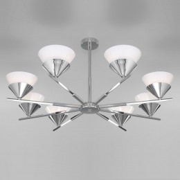 Потолочная люстра со стеклянными плафонами 70138/8 хром Eurosvet