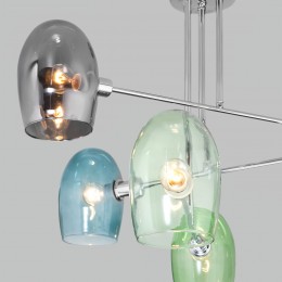 Потолочная люстра со стеклянными плафонами 70141/6 хром Eurosvet