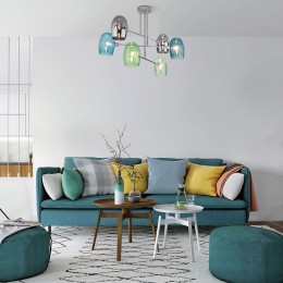 Потолочная люстра со стеклянными плафонами 70141/6 хром Eurosvet